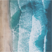 Blue Ocean Waves Sandstrand Aufkleber (Vorderseite)
