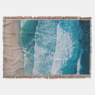 Blue Ocean Waves Sandstrand Decke