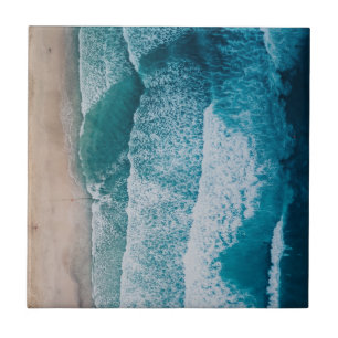 Blue Ocean Waves Sandstrand Fliese