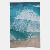 Blue Ocean Waves Sandstrand Geschirrtuch (Vertikal)