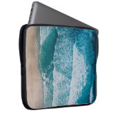 Blue Ocean Waves Sandstrand Laptopschutzhülle (Vorne Rechts)