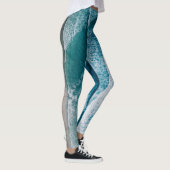 Blue Ocean Waves Sandstrand Leggings (Rechts)