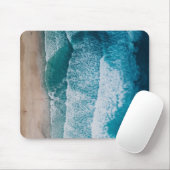 Blue Ocean Waves Sandstrand Mousepad (Mit Mouse)
