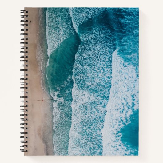Blue Ocean Waves Sandstrand Notizblock (Vorderseite)