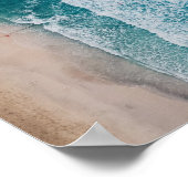 Blue Ocean Waves Sandstrand Poster (Ecke)