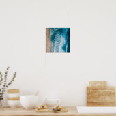 Blue Ocean Waves Sandstrand Poster (Küche)
