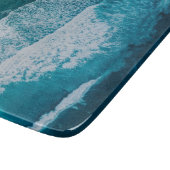 Blue Ocean Waves Sandstrand Schneidebrett (Ecke)