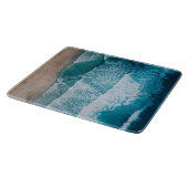 Blue Ocean Waves Sandstrand Schneidebrett (Ecke)