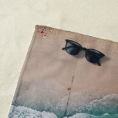 Blue Ocean Waves Sandstrand Strandtuch (Beispiel)