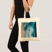 Blue Ocean Waves Sandstrand Tragetasche (Vorderseite (Produkt))