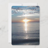 Blue Ocean Waves Sunset Wedding Einladungen (Rückseite)