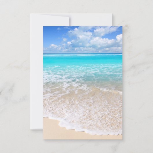 Blue Ocean Waves Tropical Beach Bridesmaid Einladung (Rückseite)