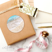 Blue Ocean Waves Tropical Beach Hochzeit Vielen Da Runder Aufkleber