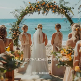 Blue Ocean Waves Tropical Beach Hochzeit Vielen Da Runder Aufkleber