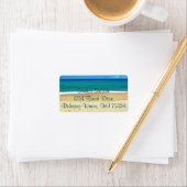 Blue Ocean Waves und Sandy Beach Address Labels Adressaufkleber (Insitu)