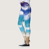 Blue Ocean Waves und Sandy Beach Leggings (Links)