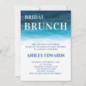 Blue Ocean Waves Wedding Bridal Brunch Einladung (Vorderseite)