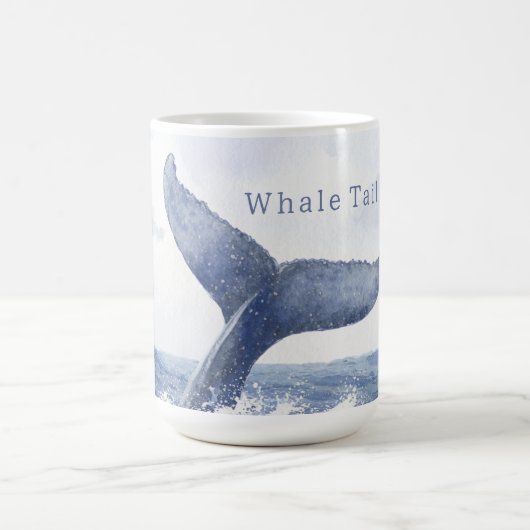 Blue Ocean Whale Tail Kaffeetasse (Mittel)