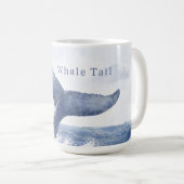 Blue Ocean Whale Tail Kaffeetasse (VorderseiteRechts)