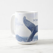 Blue Ocean Whale Tail Kaffeetasse (Vorderseite Links)