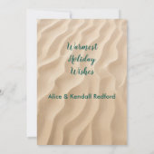 Blue Ocean Wreath Weihnachtsfotokarte Mitteilungskarte (Rückseite)