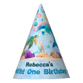 Blue Oceanic Celebration "Wild One" Party Hat Partyhütchen (Vorderseite)
