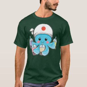 Blue Octopus Boba Blubble Milk Tee Kawaii Niedlich