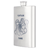 Blue Octopus Illustration individuelle Name und Ka Flachmann (Links)