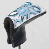 Blue Octopus Ink & Marker Golf Headcover (3/4 Vorderseite)