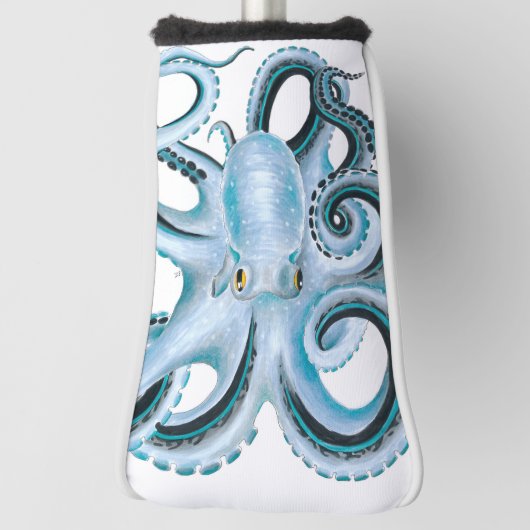 Blue Octopus Ink & Marker Golf Headcover (Rotieren 90)