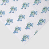 Blue Octopus Pattern Beach Seidenpapier (Ausschnitt)