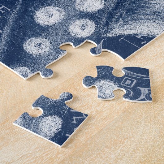 Blue Octopus Vintag Map Chic Puzzle (Seite)