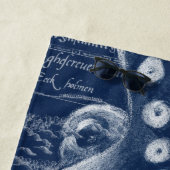 Blue Octopus Vintag Map Chic Strandtuch (Beispiel)