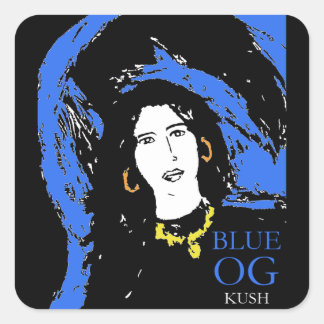 BLUE OG KUSH QUADRATISCHER AUFKLEBER