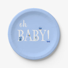 Blue Oh Baby Baby Babydusche auf Papiertüte
