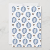 Blue Oh Baby Dusche Einladung (Rückseite)