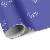 Blue Oh Boy Baby Dusche Geschenkpapier (Rolleneckpunkt)