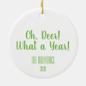 Blue Oh Dee Weihnachtsdekoration Keramik Ornament (Hinten)