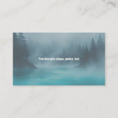 Blue Öko Misty Forest wellness Berufliches Logo Visitenkarte (Rückseite)