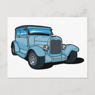 Blue Old Car Postkarte