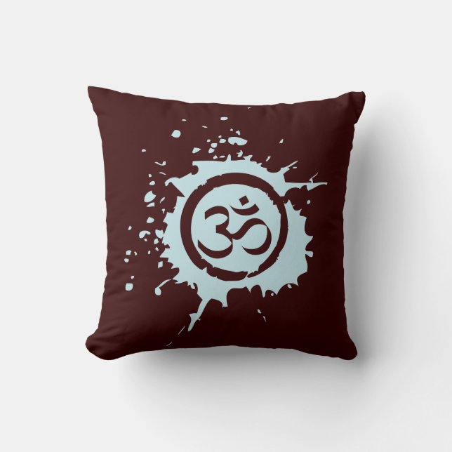 Blue Om Bio Planet Custom Cotton Pillows Kissen (Vorderseite)