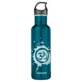Blue Om Bio Planet Custom Edelstahlflasche (Vorderseite)