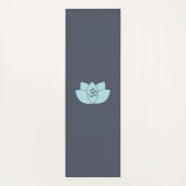 Blue Om & Lotus Blume Himmel über der Erde Unter F Yogamatte (Rückseite)