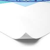 Blue OM Mandala Poster (Ecke)