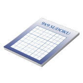 Blue Ombre 9 von 9 Sudoku Template Notizblock (Rotiert)