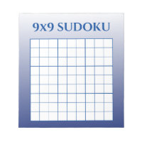 Blue Ombre 9 von 9 Sudoku Template