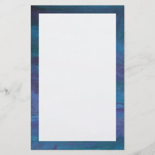 Blue-Ombre Abstrakt Türkisfarbenes Aquamarines Briefpapier