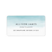 Blue Ombre Adressaufkleber (Vorne)