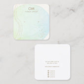 Blue Ombre Aquarellfarbenstube Earring Display Hol Quadratische Visitenkarte (Vorne/Hinten)