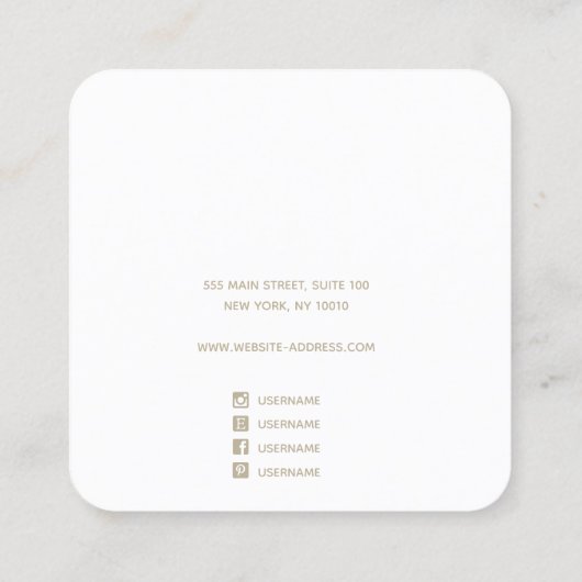 Blue Ombre Aquarellfarbenstube Earring Display Hol Quadratische Visitenkarte (Rückseite)